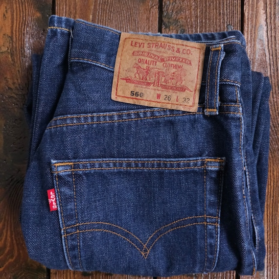 LEVI’S560 W50 Vtg 1998 Levi's 560 Jeans Men's 34X31 Blue Denim Loose Fit