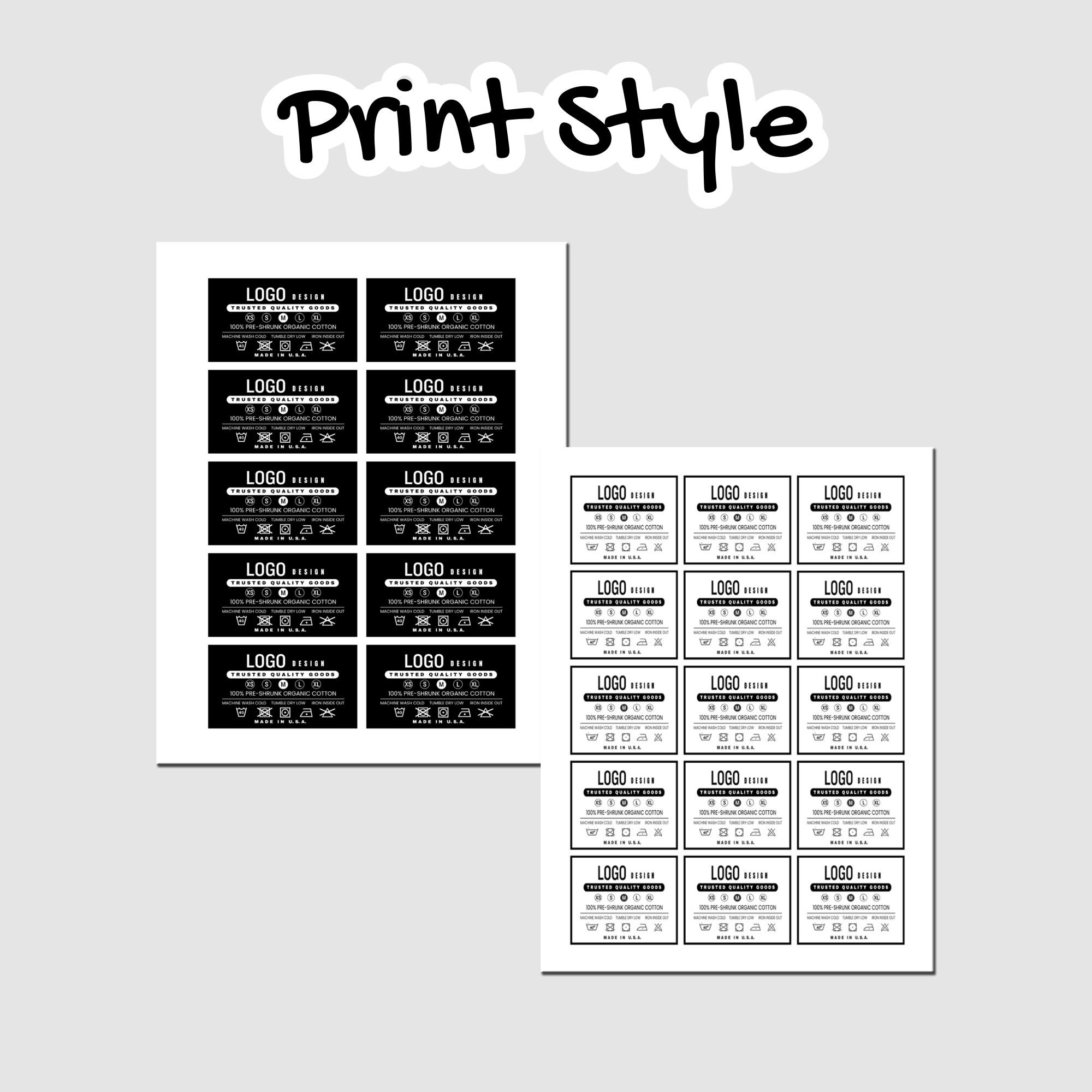 Customizable Clothing Label Template – Editable Garment Tags (canva) - Etsy