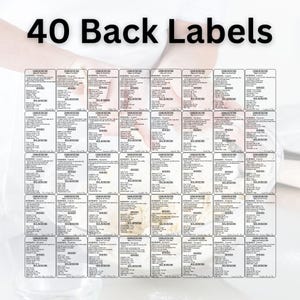 40 Transparent Recipe Labels • Fits 12‑cup Pantry Jars • 3x4 Printable ...