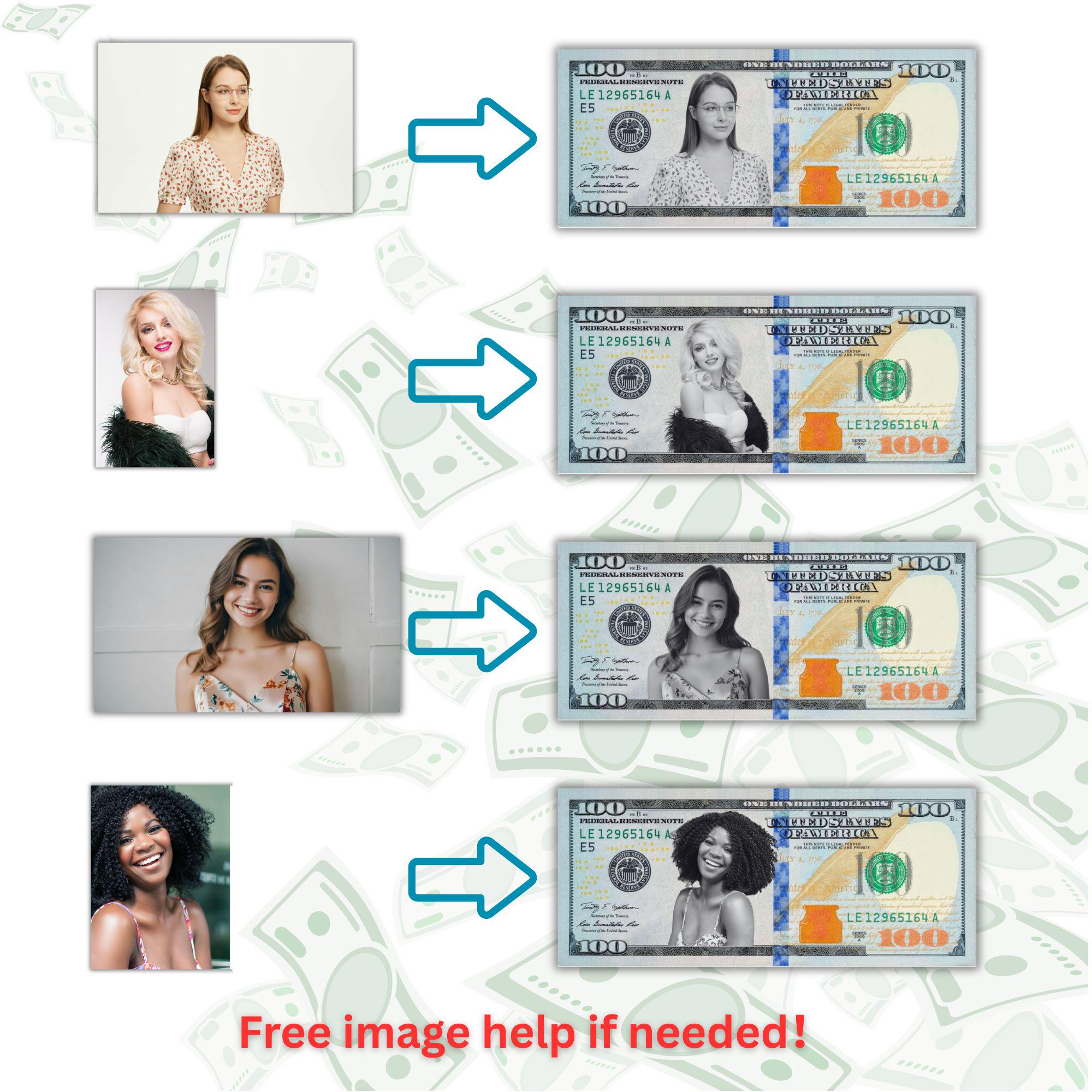100 Dollar Bill Template, Customizable Canva Money, Editable Design ...