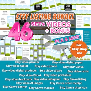 Etsy Video Mockup Template - Etsy Listing Video Template - Editable Video for Digital Products - Canva Listing Video - Sell on Etsy