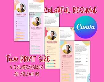 Child Actor Resume Template: Editable Colorful Design for Canva
