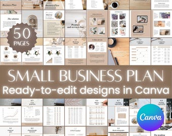 Small Business Planner Canva Template: Startup Workbook (Printable Digital Planner)