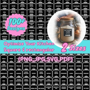Clear Pantry Labels: Custom Kitchen Organization Stickers, Custom Kitchen Stickers, Printable Food Storage Tags, Easy DIY Organization Label