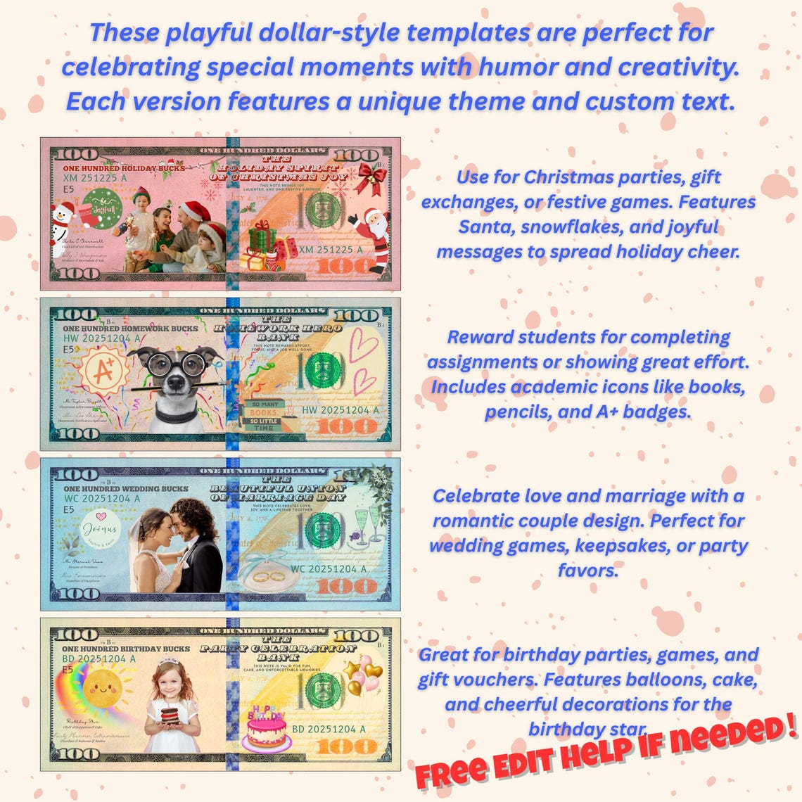 Editable Monkey Add Face Editable Funny Money, Add Your Face, Instant Download Gag Gift for ...