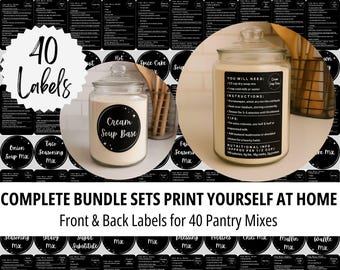 Customizable Round Spice Jar Labels, Waterproof Kitchen Stickers