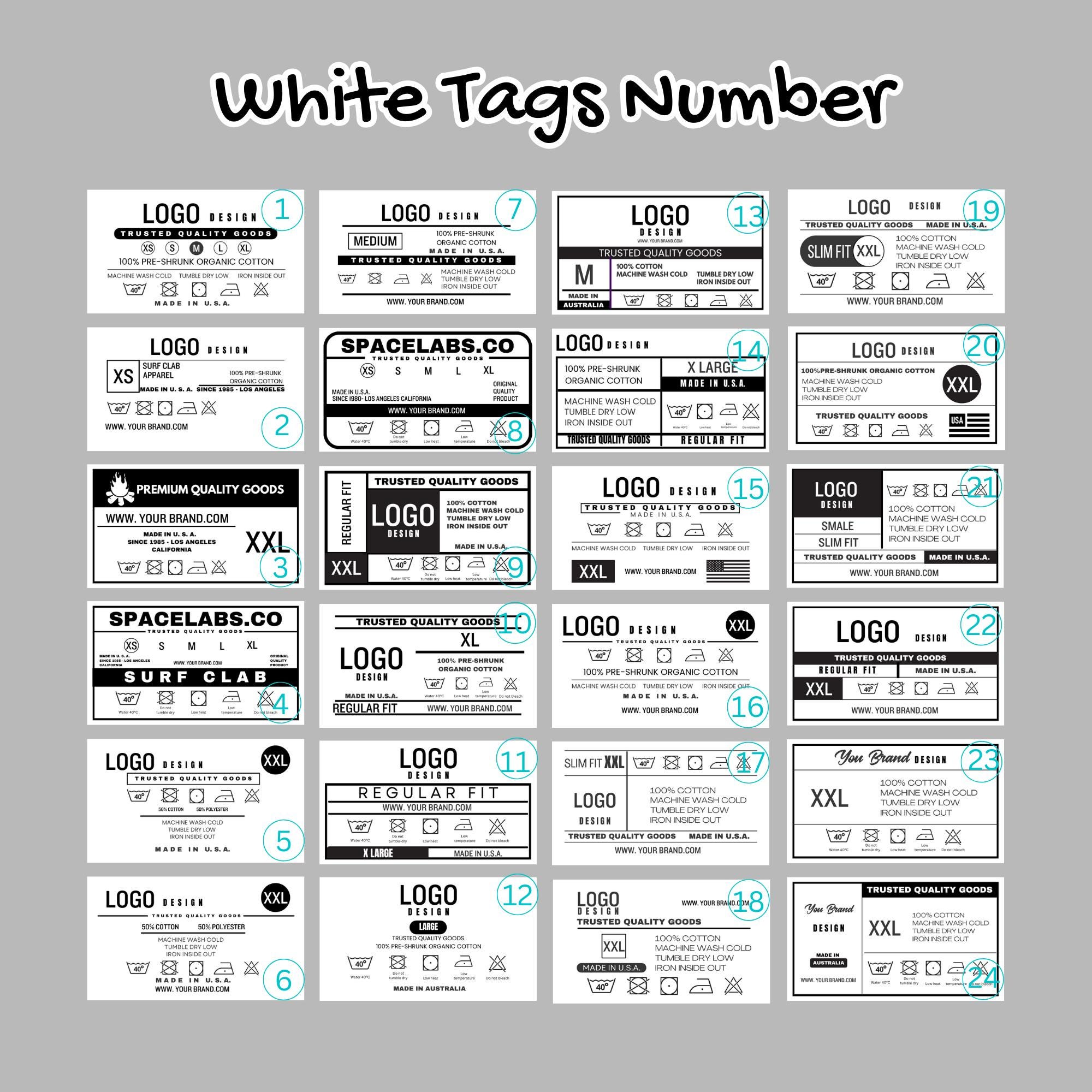 Customizable Clothing Label Template Editable Garment Tags (canva) Etsy