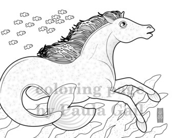 Sea-Horse Coloring Page