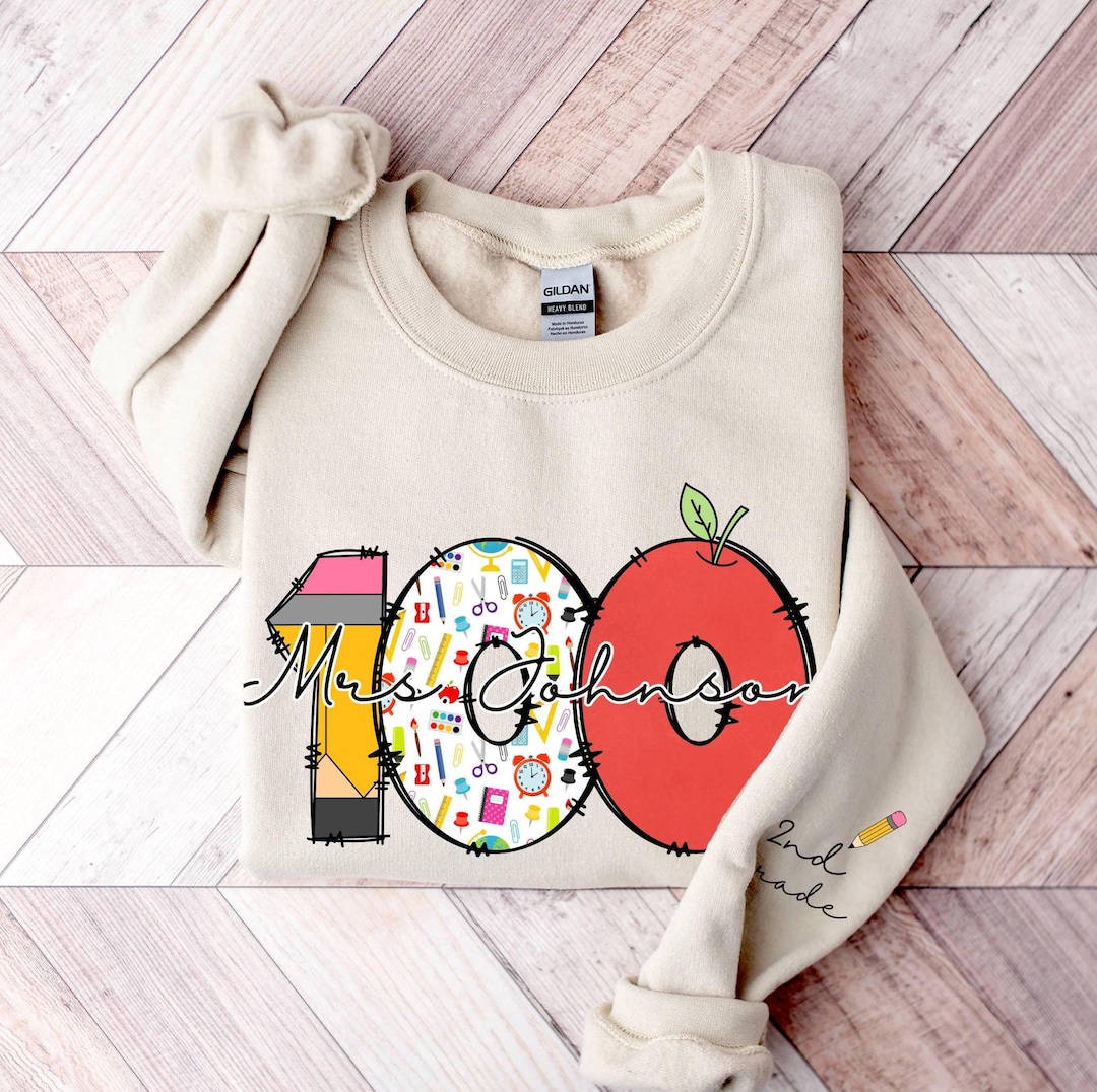 100 Days of School Teacher Shirt, Teacher 100 Days of School Sweatshirt