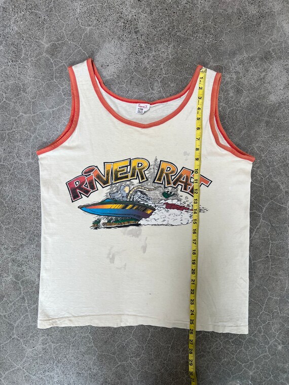 Vintage 1970s River Rat Graphic Tank Top by Stedm… - image 7