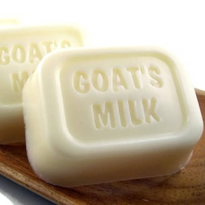 Sapone al latte di capra, sapone al latte di capra naturale inodore, sapone idratante immagine 1