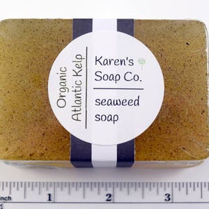 Organic Atlantic Kelp Seaweed Soap, Moisturizing Beach Soap image 7