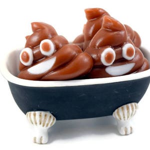 Smiling Poop Emoji Soap, Small Soap for Kids image 2