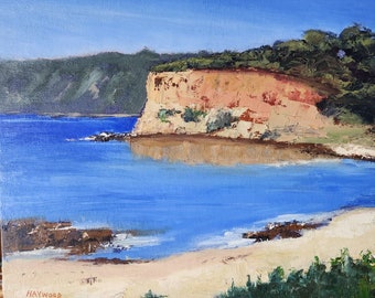 Beach painting - Mornington Peninsula - Original oil painting - Australian beach seascape painting - Size 25cm x 30cm - On canvas panel.
