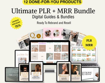 Ultimate PLR MRR Bundle Ideal for Passive Income, Featuring Private Label Rights & Master Resell Rights DFY, Digital