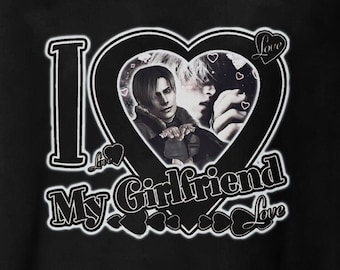 Camiseta vintage de Leon Kennedy, I <3 My Gf, Babygirl, Resident Evil, regalo para mujeres y hombres, camiseta unisex