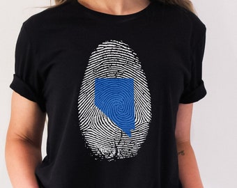 Nevada Fingerprint Shirt State of Nevada Family Vacation Summer Road Trip