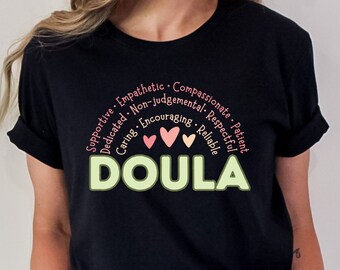 Doula Shirt for an Amazing Midwife Birth Coach Labor Support Professional Unisex Jersey Tee