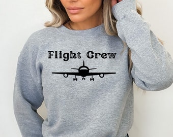 Flight Crew Sweatshirt Airplane Aviation Airline Pilot Flight Attendant Crewneck Shirt