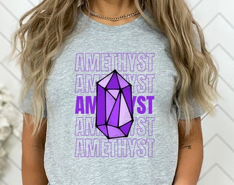 Amethyst Crystal Shirt Gemstone Birthstone of February