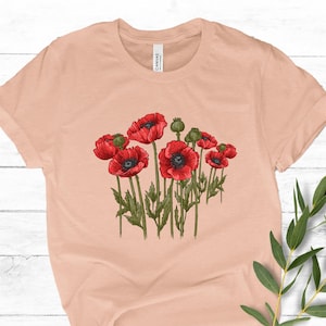 Poppy Shirt Just Poppies Tshirt Unisex Jersey Tee