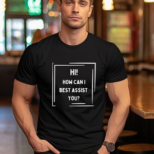 Come posso aiutarti al meglio? Servizio di magliette e uniforme del settore alberghiero, maglietta unisex in jersey
