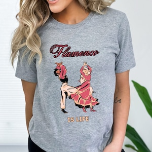 Flamenco ist Leben Shirt für Tänzer Spanien Andalusien Tanz-T-Shirt Unisex Jersey-T-Stück