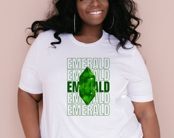 Emerald Shirt Green Gemstone May Birthstone
