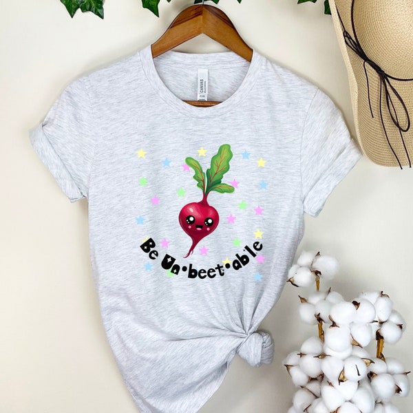 Kawaii Cute Beet T-Shirt, Funny Vegetable PUN Tee, Gift for Vegetarian and Vegan, Gardening Enthusiasts Green Thumb Shirt