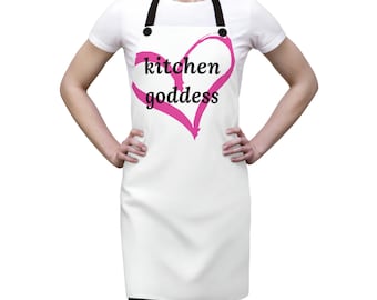 Kitchen Goddess Apron with Heart Gift for Her
