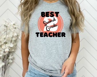 Best 2nd Grade Teacher Shirt Teacher Appreciation Gift for Second Grade Teachers Unisex Jersey Tee