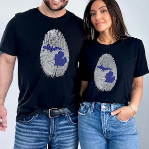 Missouri Fingerprint Shirt, Karte von Bundesstaat Missouri für Familienurlaub Sommer Road Trip