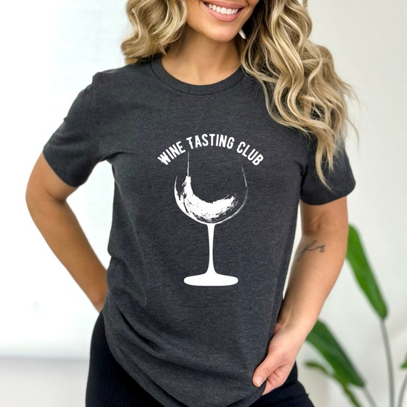 T-shirt Wine Tasting Club Sommelier de verres à vin Oenophile T