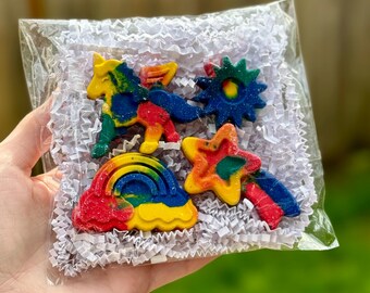 パーソナライズされたユニコーンクレヨンパーティーの記念品 | ユニコーンパーティーの記念品 | クレヨン型 | お子様向けパーティーの記念品 | お子様の誕生日 | クラフト用品