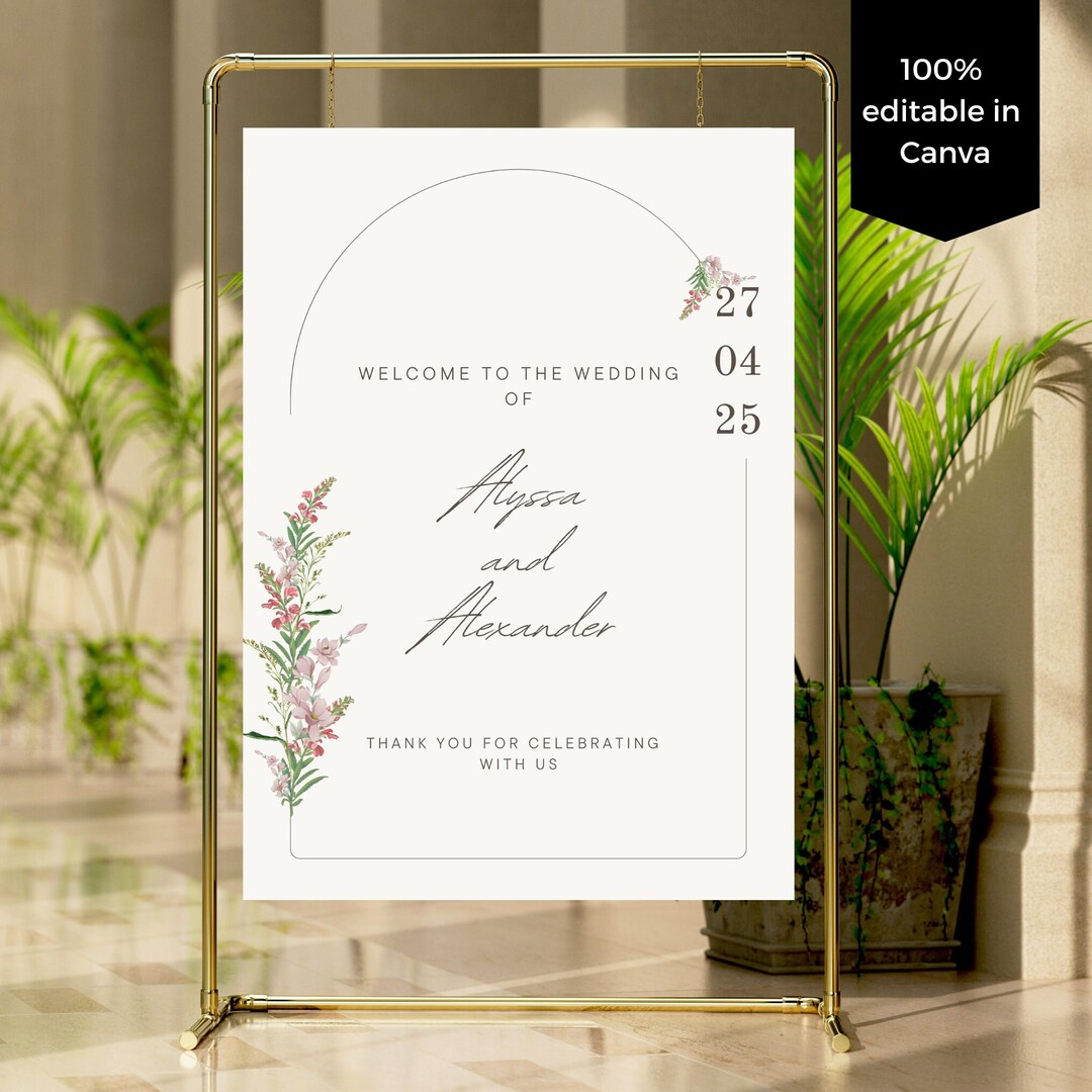 Editable Wedding Welcome Sign Template, Wedding Welcome Sign, Wedding ...