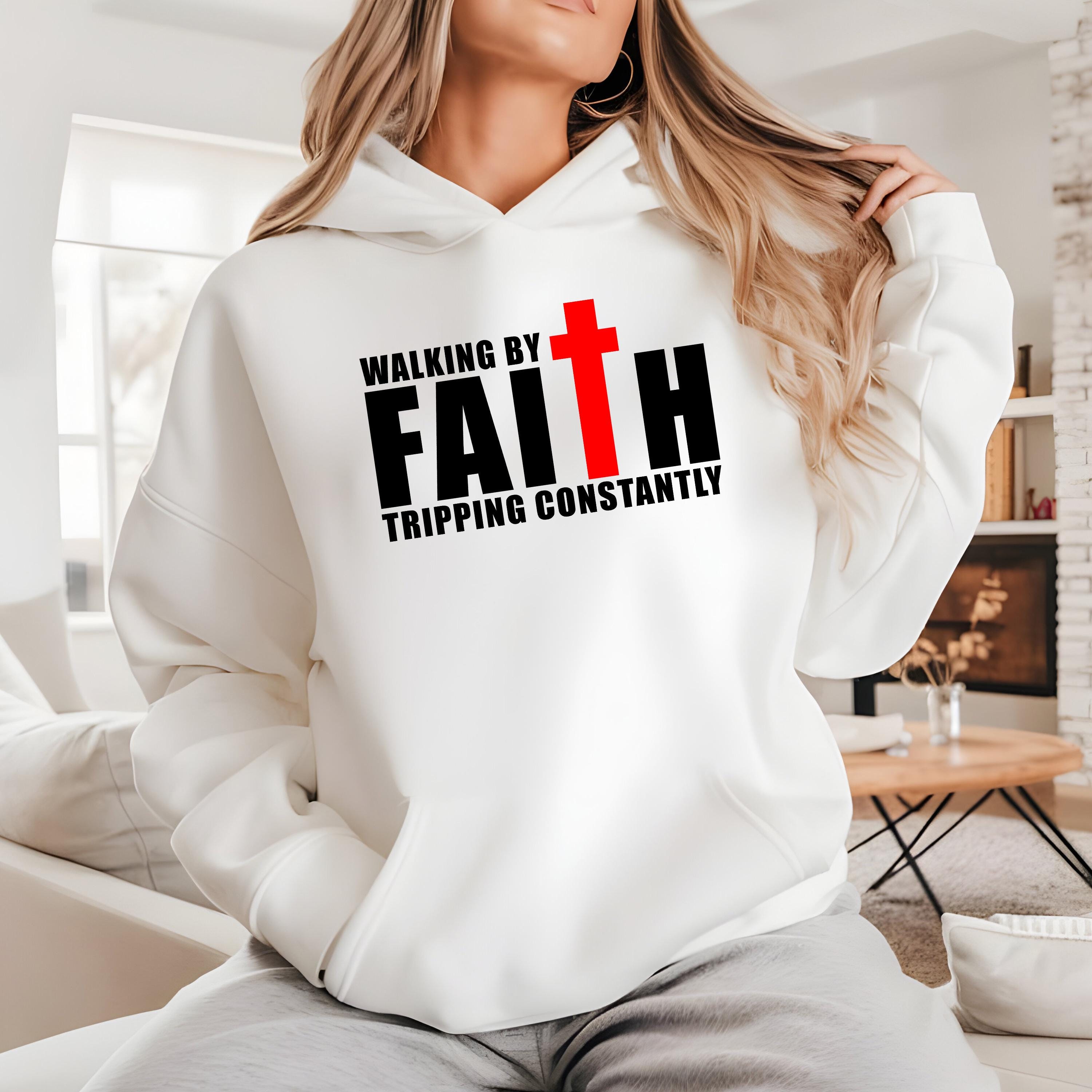Walking By Faith Tripping Constantly Sweatshirts Walking By Faith Tripping Constantly Long Sleeve Casual Shirt 1231004