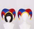 Pomni Wig & Hat – The Digital Circus Cosplay Bob with Bangs
