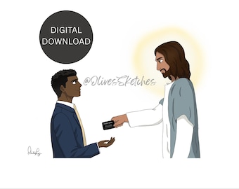 LDS Missionary with Jesus - Elder #6 - Personalized name tag!