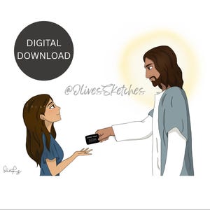 LDS Missionary with Jesus - CUSTOMIZABLE SISTER