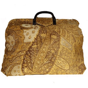 Shades of Gold Chenille Tapestry Carpet Bag