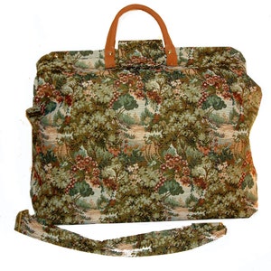 Woodland Floral Tapestry Carpet Bag