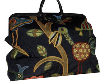 Crazy Birds Tapestry Carpet Bag