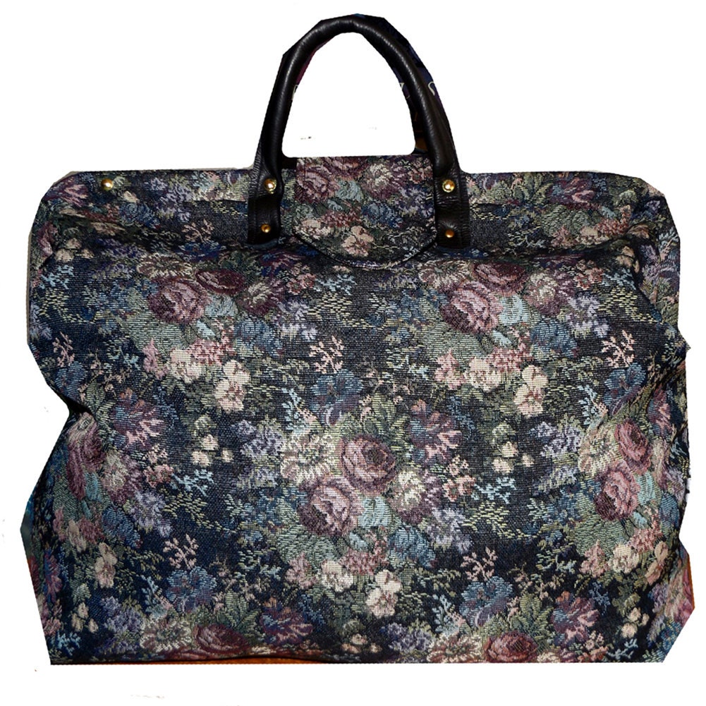 floral carpet bag