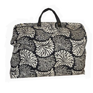 Black & Ivory Abstract Woven Tapestry Carpet Bag