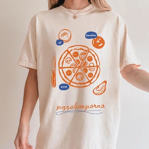 pizza shirt foodie humor tee handmade pizza lover outfit foodie clothing gift for pizza fans pizza graphic t-shirt funny pizza lover t shirt