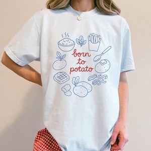 funny potato shirt vegetable pun lover tshirt cute root veggie apparel quirky garden humor tee foodie gift farm aesthetic potato top for her