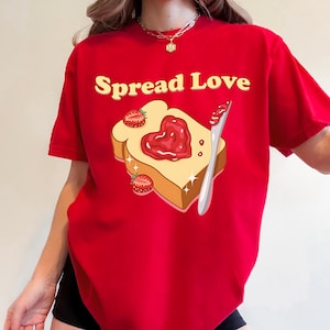 Camiseta linda para amantes de la comida, camiseta kawaii con tostadas, camiseta de desayuno pastel, top gráfico peculiar, camiseta estética gourmet para mujer, camiseta de dibujos animados Y2K, regalo