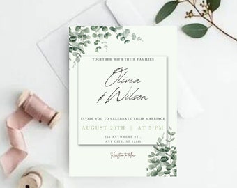 bruiloft uitnodigingskaart