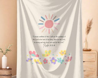 Personalized Bible Verse Blanket Christian Faith Gift for Women