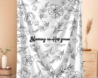 Christian Quote Blanket Inspirational Faith Gift for Women Mom